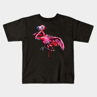 Death By Flamingo Records Flamingo Tee Kids T-Shirt